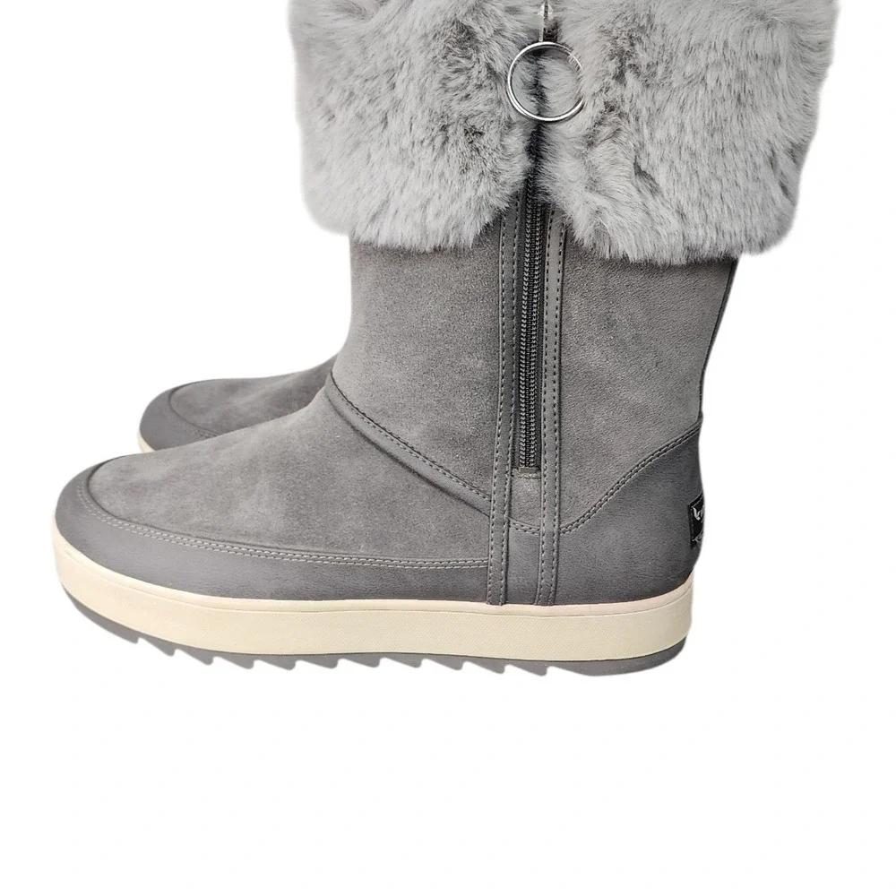 UGGS Koolaburra Women's Gray Faux Fur Trimmed Winter Boots Size 9‎
